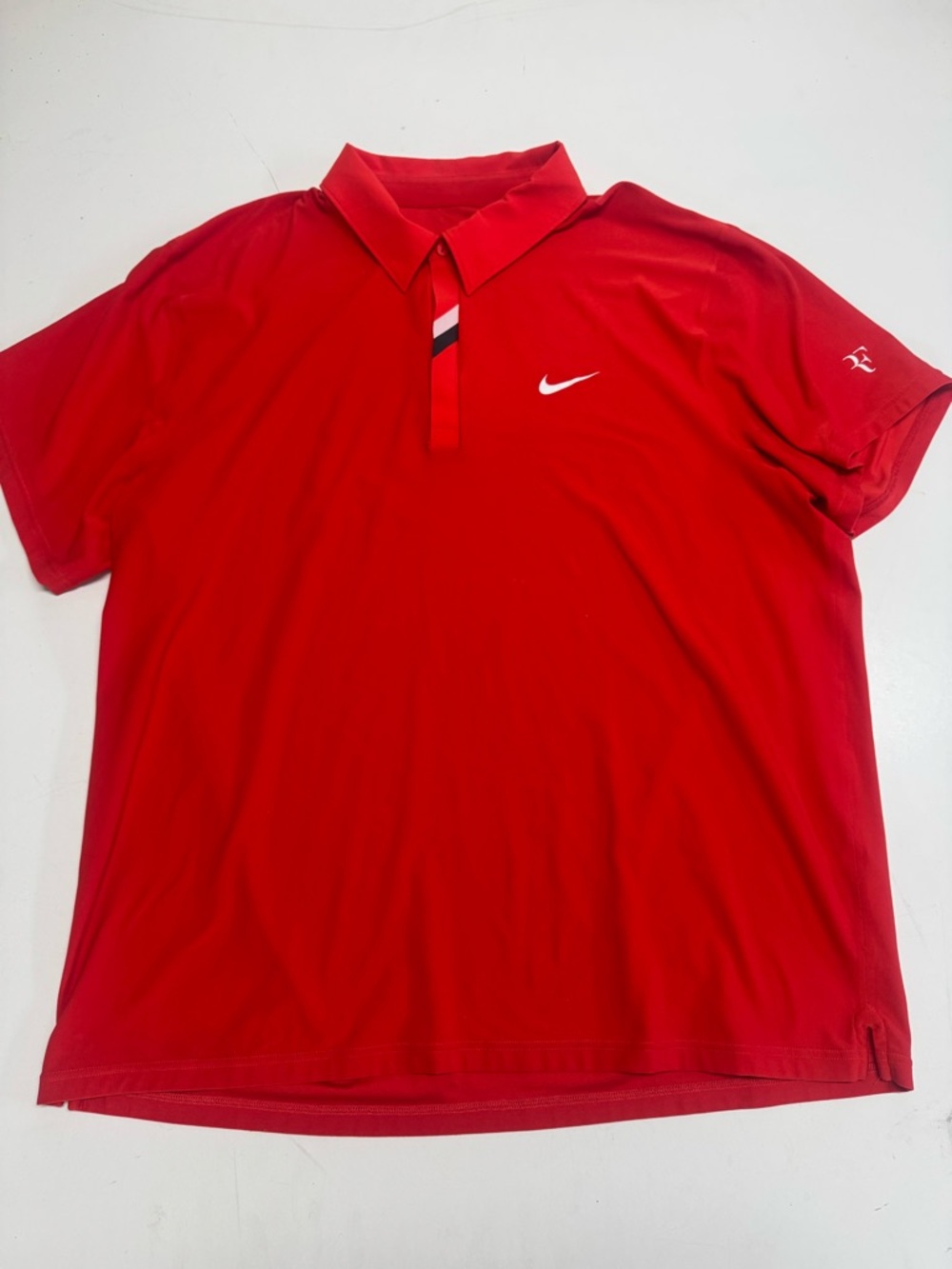 Nike Roger Federer 2010 ATP Finals Red Polo Tennis Shirt Men’s Size 2XL